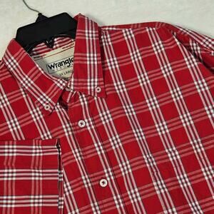 Wrangler Hero Shirt Mens 3XL Short Sleeve Chest Pockets Red